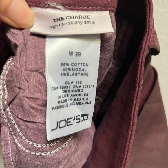 Joe’s high rise Charlie skinny ankle jeans Sz 29 - Picture 6 of 10
